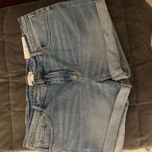 NWT Ann Taylor Loft Denim Roll Cuff Shorts Sz 14